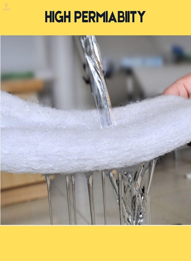 VAYINATO® (Pack of 2) XY-1831 Aquarium Filter Sponge | Super Thick Biochemical Filter Cotton Foam for Fish Tanks | High-Density, Reusable & Washable Bio Sponge | White - Image 4